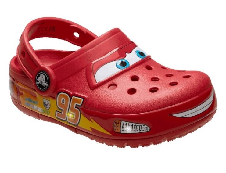 LIGHTNING MCQUEEN CROCS SIZE 4 MEN 6 WOMEN