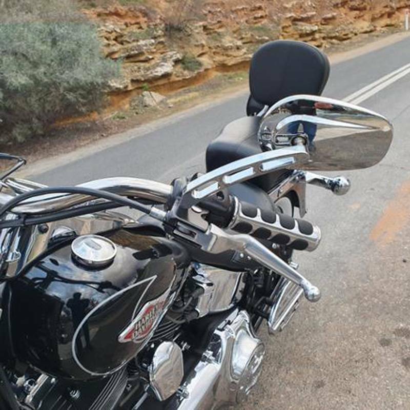 Motorcycle Mirrors Chrome For Harley Davidson Heritage Softail