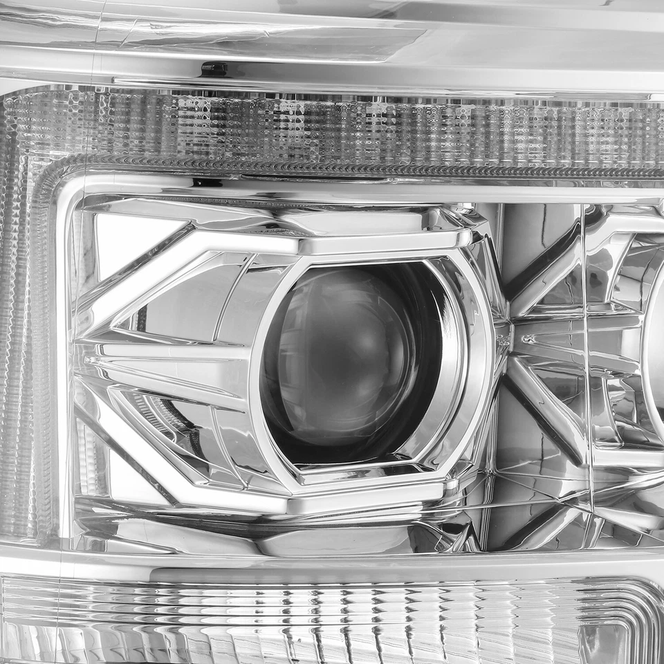 Juego de faros LED proyectores cromados para Ford Super Duty serie PRO 11-16 Foto 4 de 4