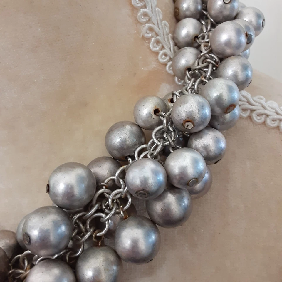 Gargantilla collar tono peltre multihilo Premier Designs 18" extensor Foto 3 de 4