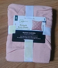 Mainstays Euro Sham Pintuck Peach 26 X 26 NWT Machine Washable