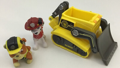 Paw Patrol Rubbles Jackhammer Bulldozer Vehicle Figures with Marshall