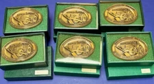 6 Kansas City John Deere Belt Buckle w/Issues with the Green Foam In The Boxes