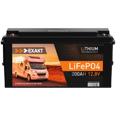 LiFePO4 200Ah 12V EXAKT Lithium Batterie Solarbatterie USV Wohnmobil Solar Boot