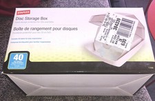 vtg Staples 40 CD Caseless Storage Box, Platinum, upcd2 . New in box.