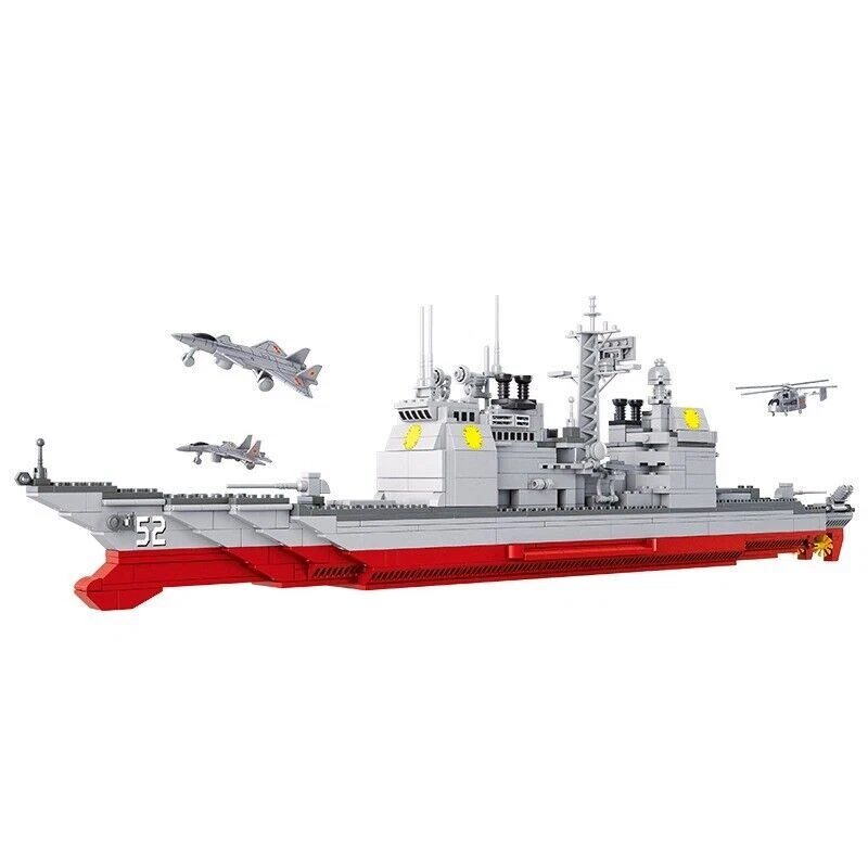 MOC Building Blocks WW2 NAVY Cruiser Warship Bricks Model Kids DIY Toys - Image 4 of 4