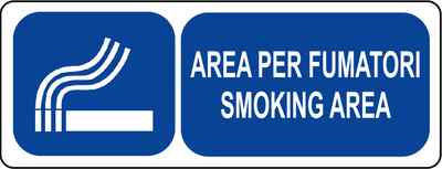 GLOBAL CARTELLO SEGNALETICO - AREA FUMATORI - Adesivo Extra Resistente – GLOBAL PUBBLICITÀ - Foto 12