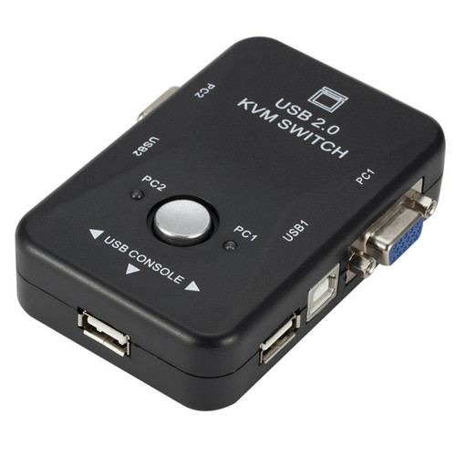 USB VGA KVM Manual Switch Box For Mouse Keyboard Monitor 2 Computer PC 2 Ports - 第 3/7 張圖片