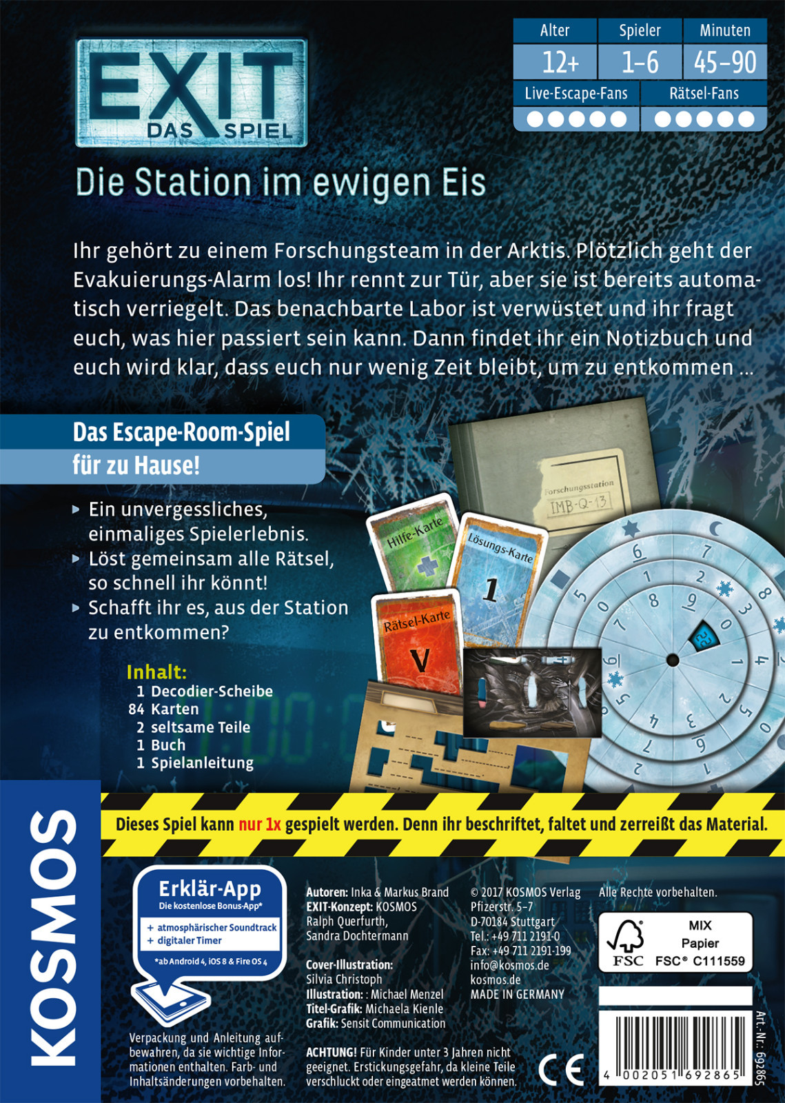 Thumbnail - Kosmos 692865 - Exit - Das Spiel - Die Station Ewigen Eis, Neu/ovp