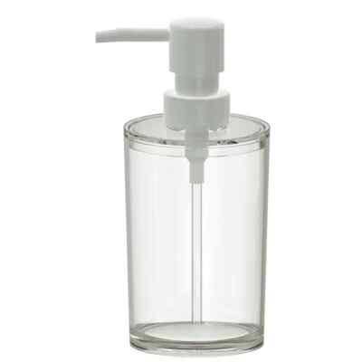 Mainstays Plastic Lotion Hand Dish Soap Dispenser Pump Bathroom Kitchen Clear
