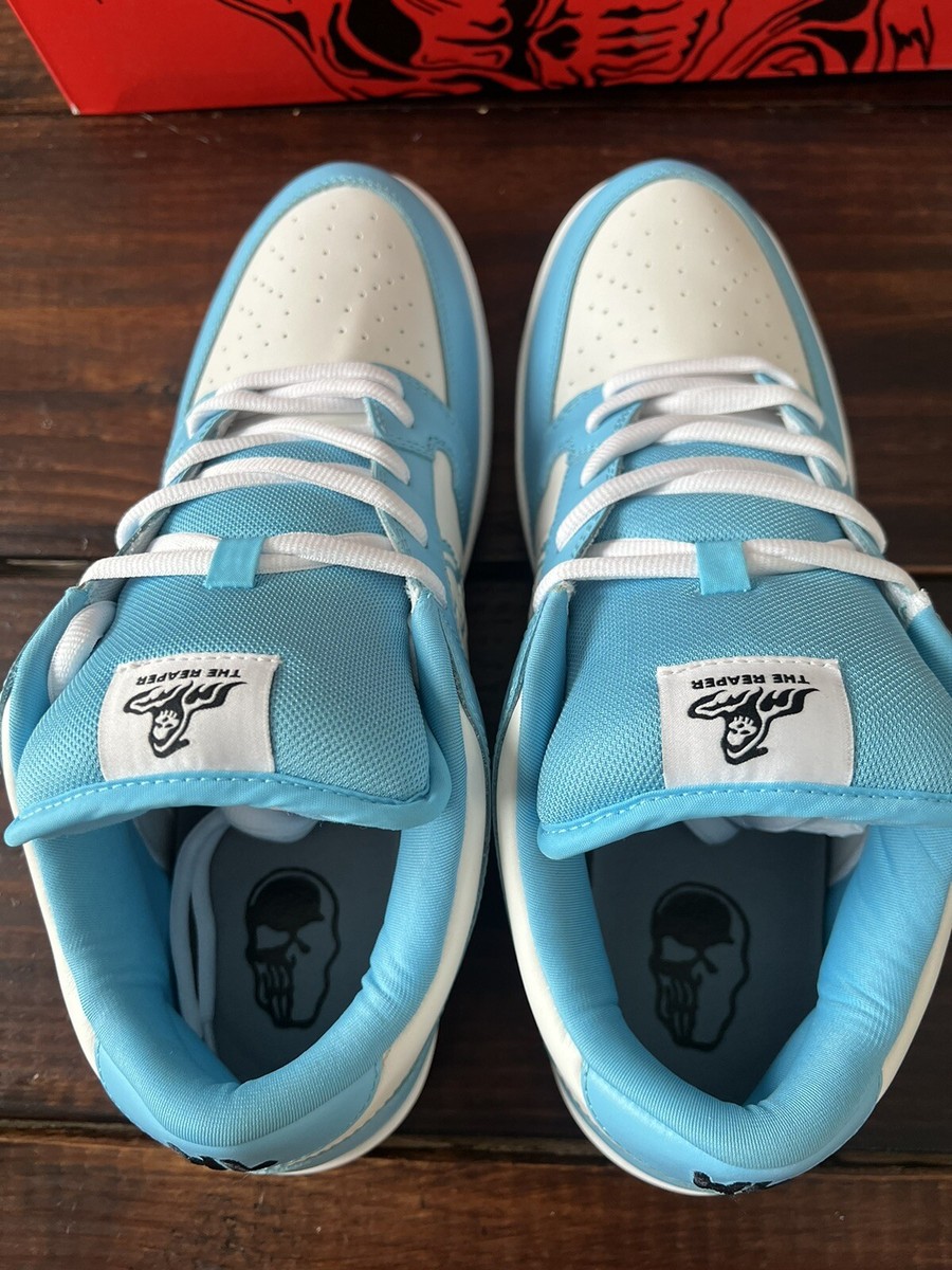 Warren Lotas Reaper Dunk UNC Electric Blue Shoes Size 12.5 Warren Lotas Reaper Dunk UNC Electric Blue Shoes Size 12.5