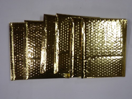 10-100 4x8 Gold Metallic BUBBLE Mailers #000 Shipping Protective 10 25 50 - Picture 4 of 5