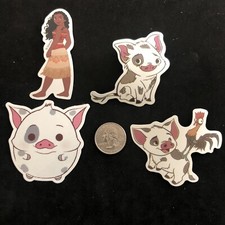 Disney Stickers - Disney Moana Lot of 4 Stickers.
