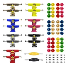 LOT 14 Fingerboard Prodigy Trucks Upgraded 34mm Width & 48 Color wheels TOY GIFT