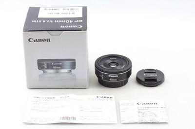 [Near MINT+ w/ Case] Canon EF 40mm f/2.8 STM Pancake Prime Lens Black From JAPAN