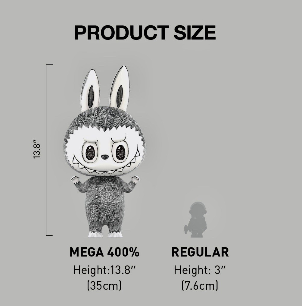 Authentic The Monsters - MEGA LABUBU 400% Sketch (Sealed