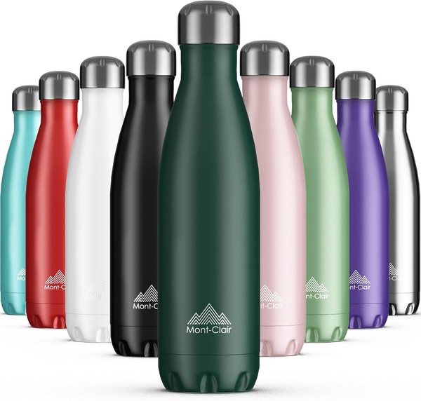 Edelstahl Trinkflasche 500Ml Thermosflasche Auslaufsicher Bpa-Frei Sport-image