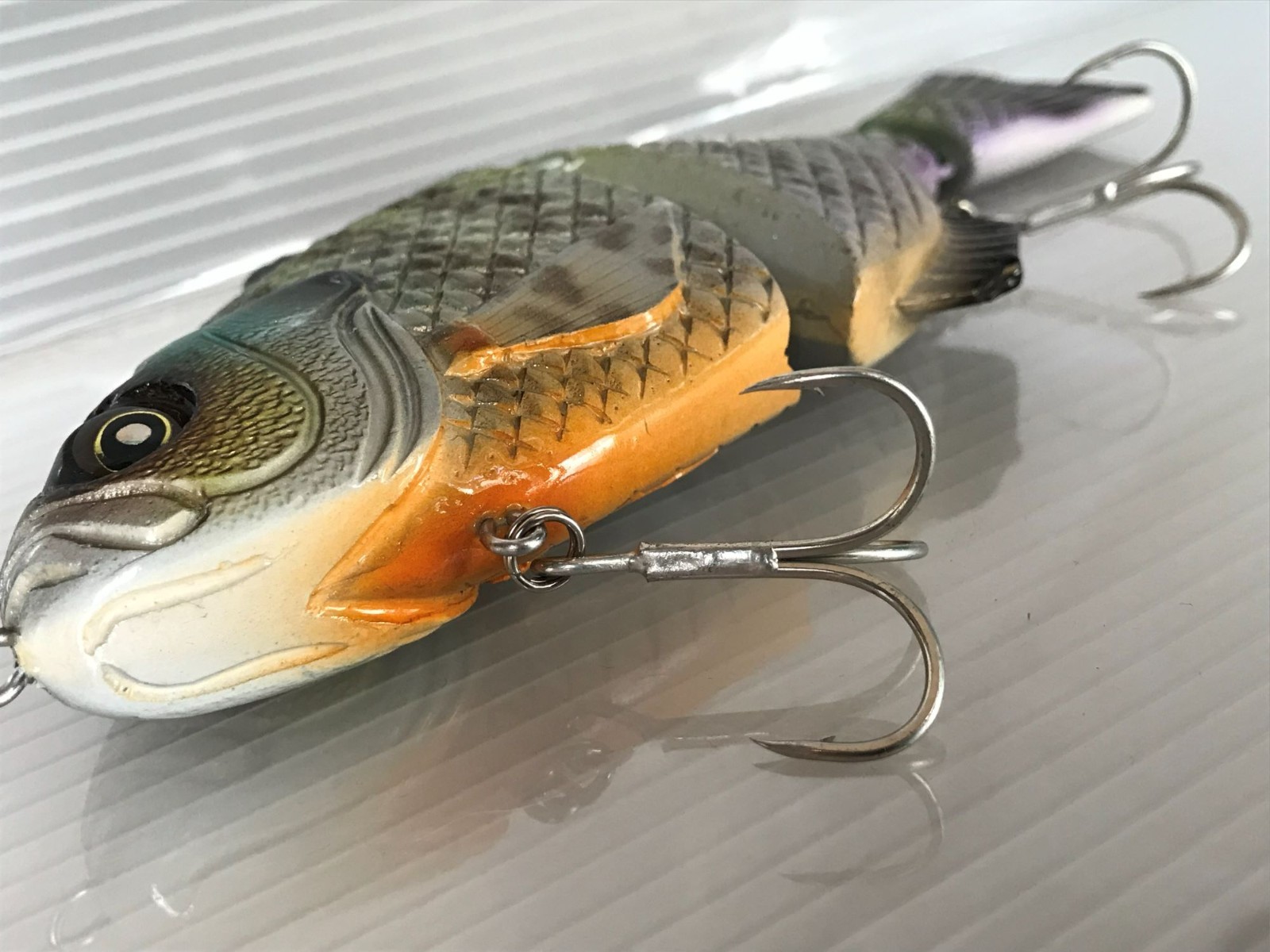 Handmade Japanese Swimbait "Gillra150" Micro Glitter Subtle  Flash Motion - Image 7
