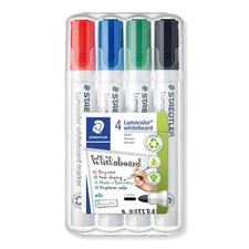 4 PCS Lumocolor Whiteboard Marker Wide Bullet Tip Assorted Colors 351 WP4