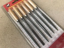 New 6pc Coarse Cut Needle File Set w /Wood Handle w/ Pouch