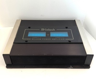MCINTOSH MC420M CAR STEREO POWER AMPLIFIER WITH METERS - TESTED AND WORKING