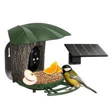 Smart AI Bird Feeder with Camera with AI Identify Birds Species Solar Panel, 