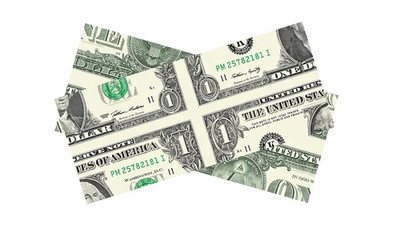 MAGIC MISMADE BILL (USD 1 Dollar Bill) by Diamond Jim Tyler Magisches Falschgeld
