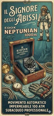 Edox Neptunian Automatic Ref. 80120-3NM-NIN Spektakulärer Zustand