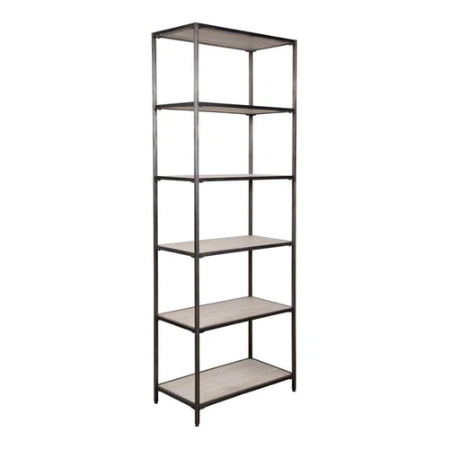 Uttermost Baldwin Contemporary Wood/Iron Etagere in White Wash/Black - Picture 1 of 5