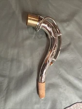 Power neck silver plated SBA MKVI yellow brass tenor sax neck played twice
