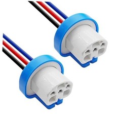 2PCS 9007 9004 HB1 HB5 High Temperature Ceramic Plug Pigtail, Male Wire