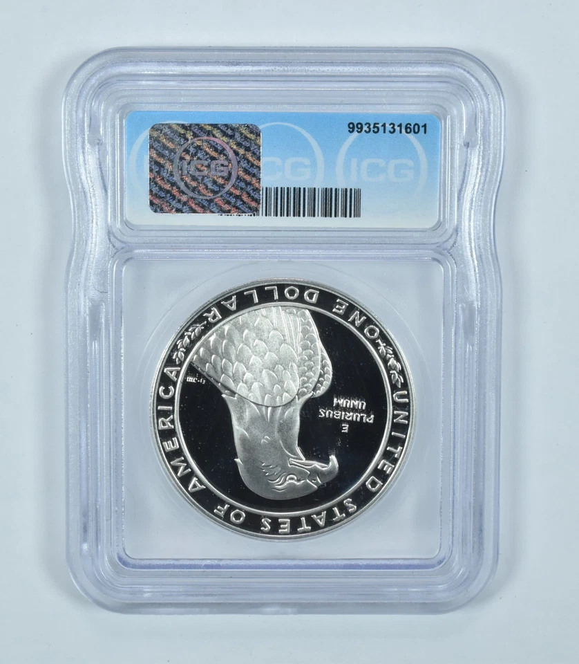 1983-S Olympic Discus Commemorative Silver Dollar PR70 DCAM ICG - Image 2 of 4