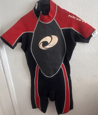 Realm Men's XL Short Sleeve Wetsuit Black and Red Surf Swim Suit