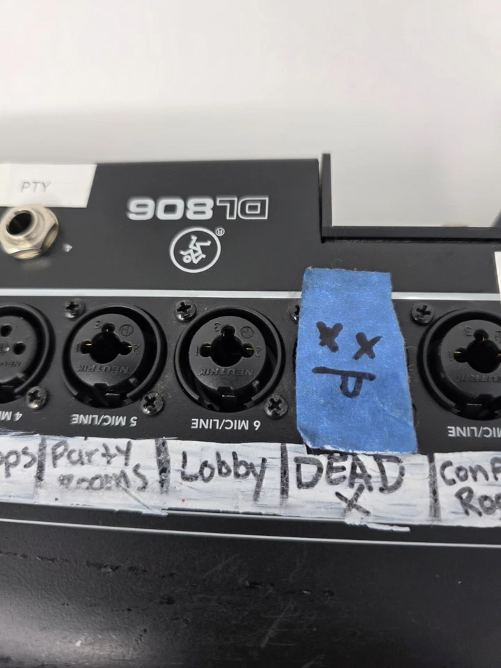 Mackie DL806 Digital Mixer Tested Working Writing/Tape Present Power Supply READ - Image 3 of 4