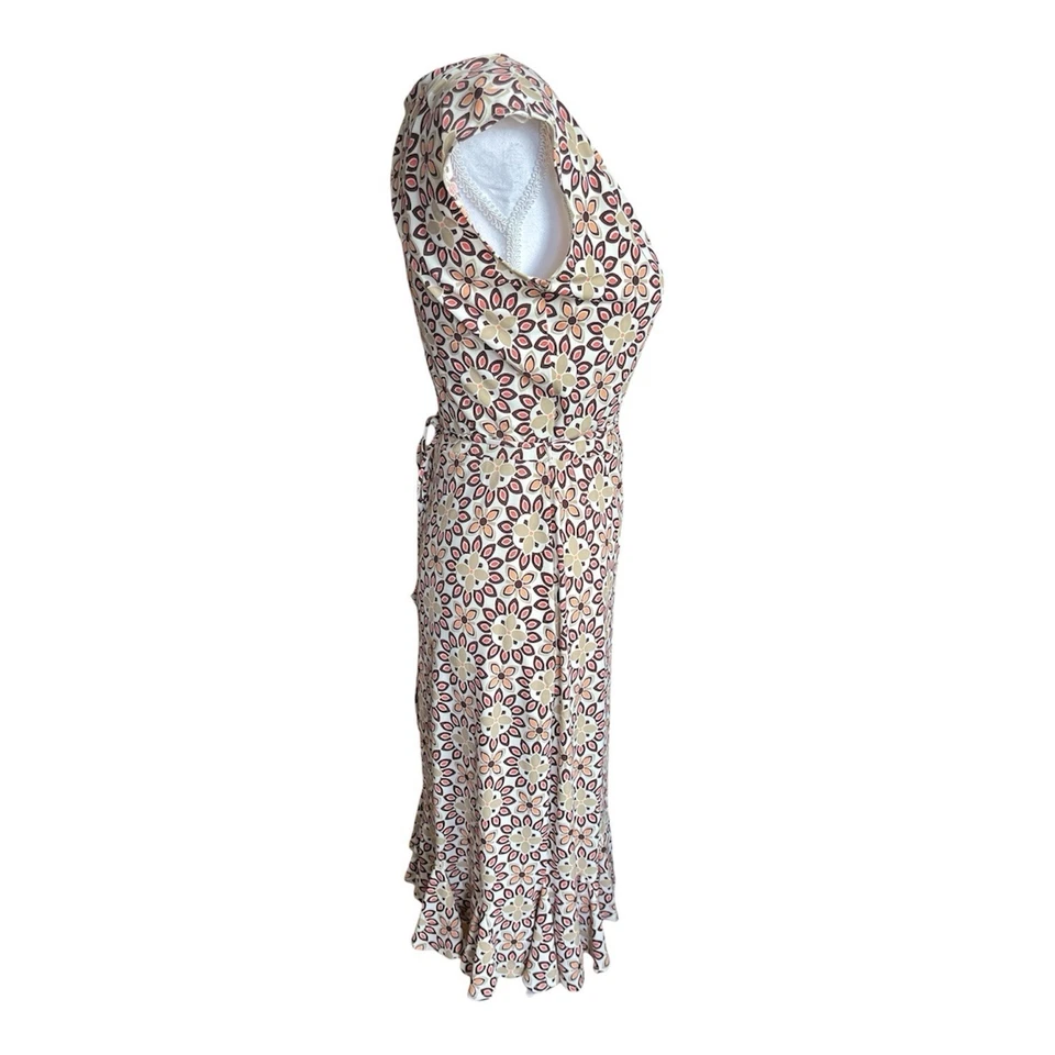 Vestido midi retro floral vintage y2k 90’s London Times talla 4 lazo cintura hippy boho Foto 4 de 4