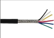 16-2-6C 6 Core Screened Cable 16/0.2mm Black Shielded Defence Standard 6G 0.5mm²