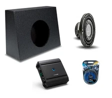 Harmony HA-F104 10" SVC Sub Alpine S2-A60M Amp Rhino-Coated Universal 10" SubBox