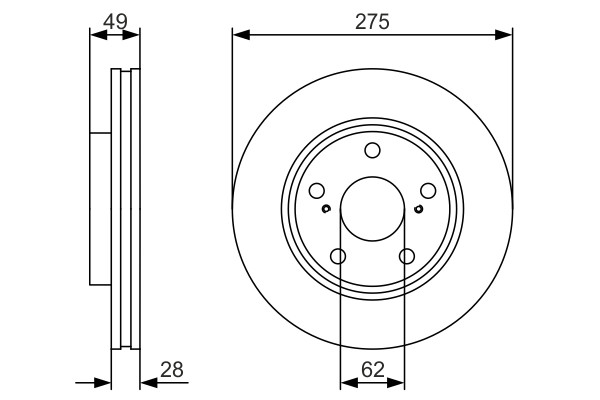 Disques de frein Bosch 0986479R58 silencieux contre l'usure prématurée sur Lexus