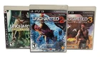 Completed Uncharted 1, 2 & 3 Trilogy Games (PS3) All Complete w/ Manual