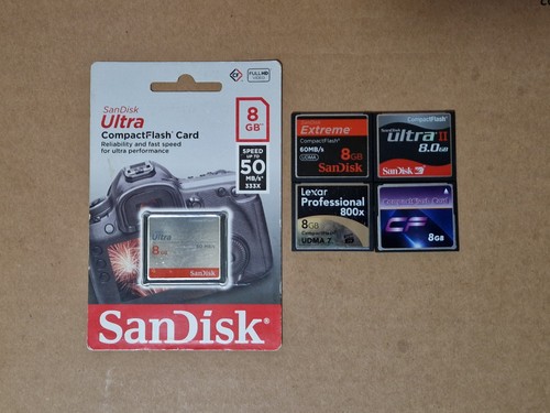 5 x 8GB Sandisk Lexar CF Compactflash Speicherkarten