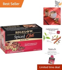 Spiced Chai Tea Bags 20 Count Pack Gourmet Flavor for Hot Drinks