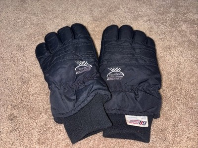 Gordini Ski Gloves Aqua Bloc Men s Medium Black Winter Vintage