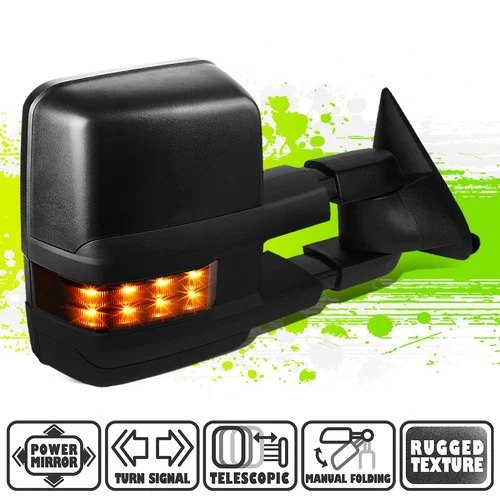 Powered Right Towing Mirror Smoked LED Signal for Chevy GMC C/K 1500-3500 88-02