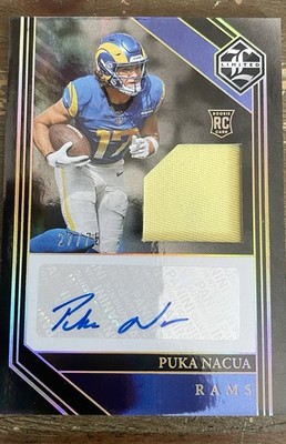 2023 Panini Limited - Rookie Patch Autographs Puka Nacua #128(AU, MEM, RC) /75