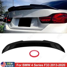 PAINTED BLACK TRUNK SPOILER WING PSM STYLE FOR 14-20 BMW F33 F83 M4 CONVERTIBLE