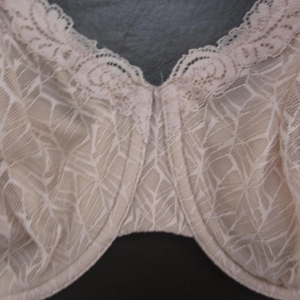 Sujetador Wacoal para mujer 40DD beige encaje con aros sin forro cobertura completa transparente 855295 Foto 3 de 4