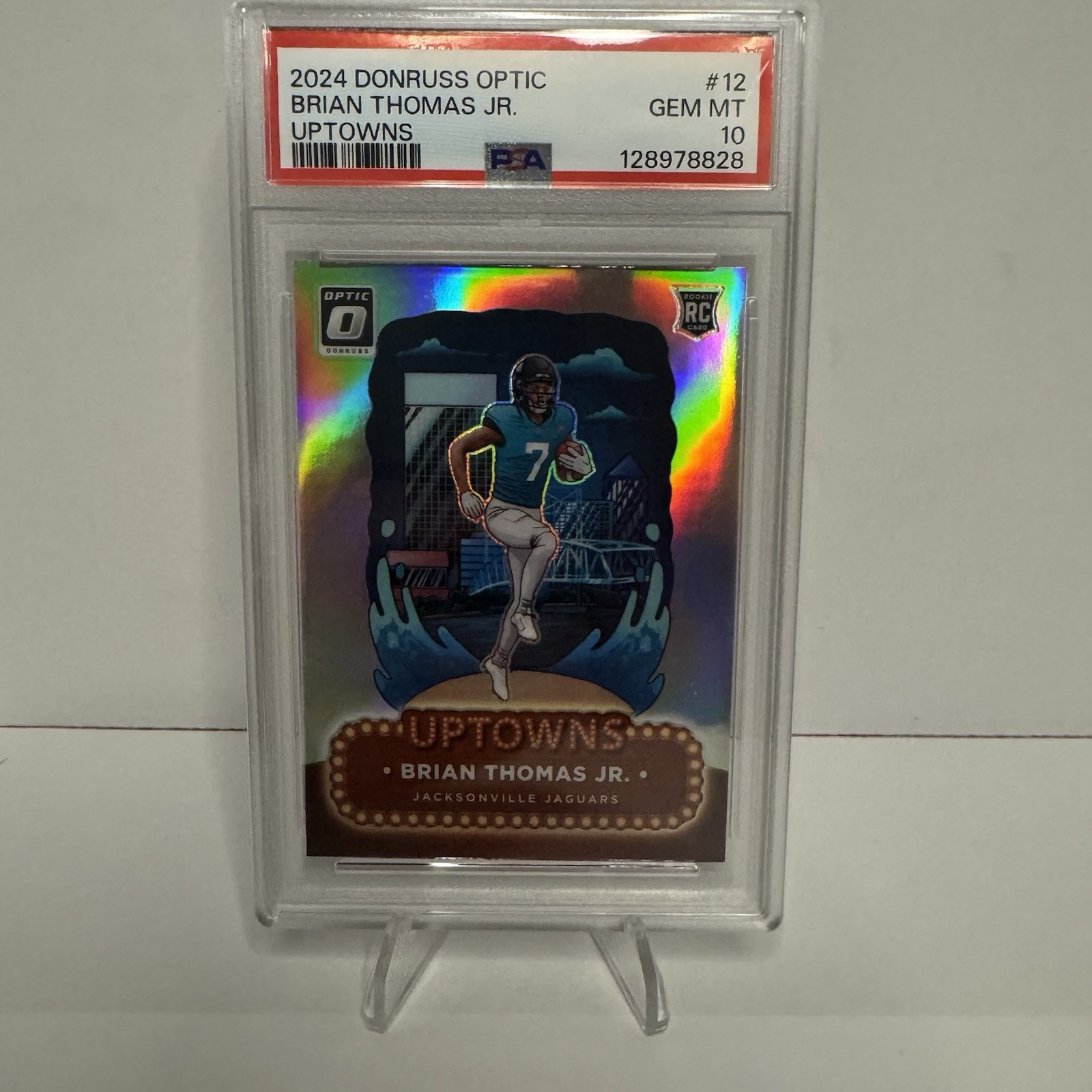 2024 Panini Donruss Optic Brian Thomas Jr Uptowns Psa 10 CASE HIT SSP