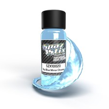 Spaz Stix Sky Blue Mirror Chrome Airbrush Ready Paint 2oz Bottle SZX10020
