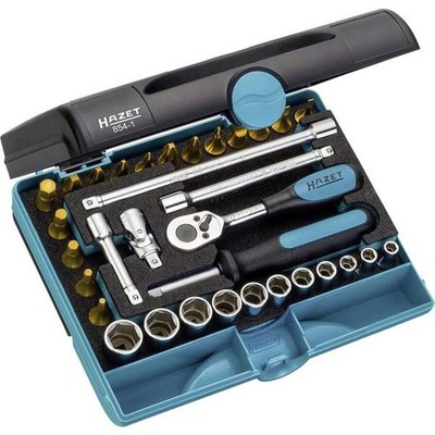 Hazet 854-1 1/4 (6.3mm) Metric Compass Wrench Kit 33 Pieces