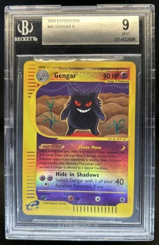 2002 Pokemon Expedition Set Gengar Reverse Holo #48 BGS 9